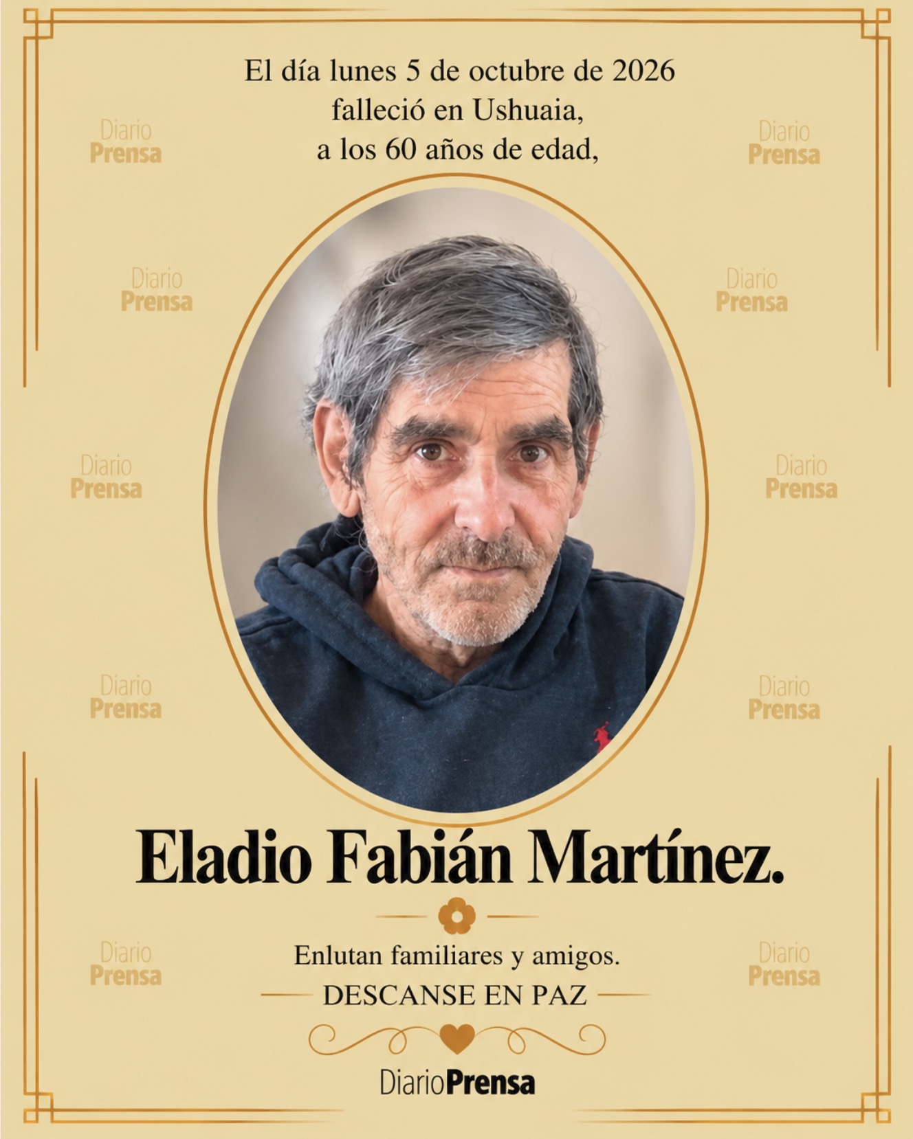 Fallecimiento | Eladio Fabián Martínez